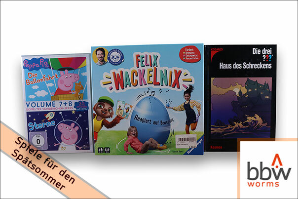 Die perfekten Spiele für den Spätsommer - Ravensburger Felix Wackelnix, Peppa Pig DVDs, Die drei Fragezeichen - Haus des Schreckens