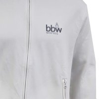 Sweatjacke L in weiß mit grauen BBW logo