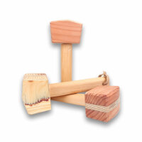 Holzhammer mit Schönheitsfehler aus Weichholz